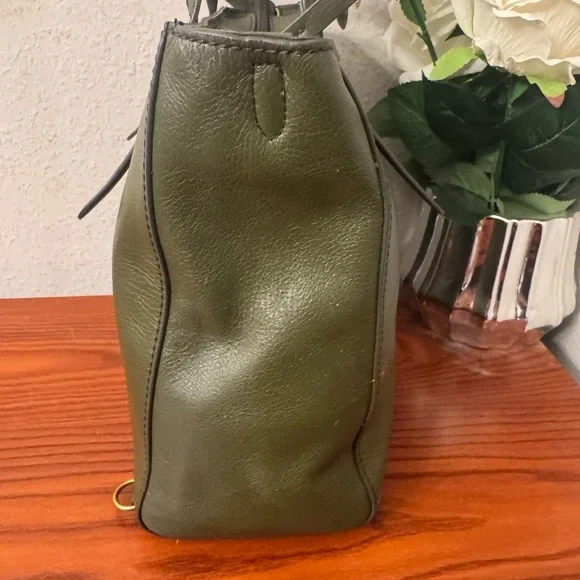 Fossil Olive Green Leather Backpack - Picture 8 of 16